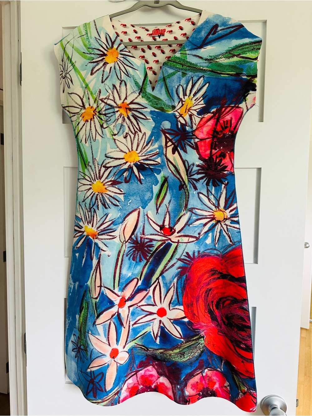 Animapop reversible daisies flowers gems print sleeveless dress medium large